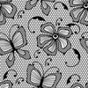 Outdoor Dekostoffe Oxford - Motiv Spitze Mit Schmetterlingen Und Blumen