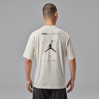 Jordan T Shirts Men s Khaki Crew Neck S