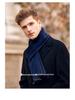 Men's Korean Style Wool Knitted Scarf – Solid Color, Casual, Warm Neck Warmer for Autumn & Winter