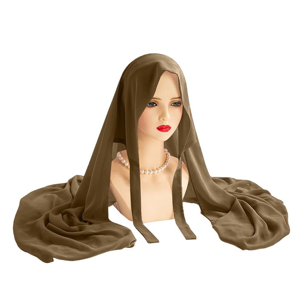 

Однотонные шали из шифона-пузыря, дышащие летние простые накидки, высококачественные тюрбаны для женщин хаки