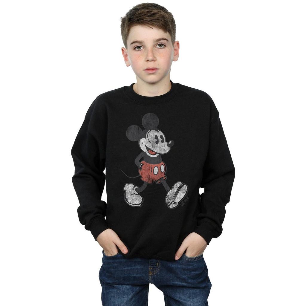 Disney Boys Walking Mickey Mouse Cotton Sweatshirt