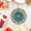Bohemian Color Mandala Wind Spinner Outdoor Garden Decor Infinite Spinning Windmill for Home Yard Patio Thanksgiving Christmas