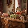 Embossed Castle Jewelry Storage Box Mini Portable Ring Storage Jar  Gifts For Friends