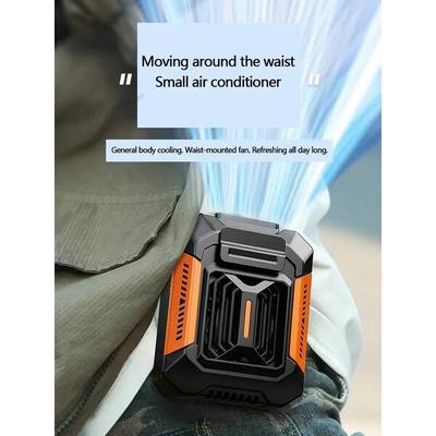 HOMFISH Personal Belt Clip Portable Power Bank Flashlight Wearable Hanging Neck Fan for Outdoor Works Hiking Camping