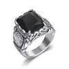 New Red and Black Zircon Men's Hip-hop Ring