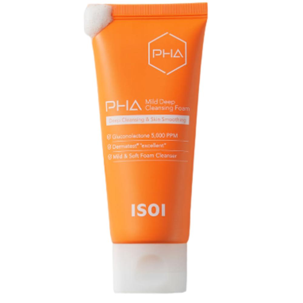 isoi PHA Mild Deep Cleansing Foam 100ml - Gentle Exfoliating & Pore Purifying Cleanser