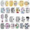 Copper Clasp Copper Craft Pave Clip Beads Daisy Charms Stopper Safety Chain Fit Original Bangle Bracelet Jewellery Clip