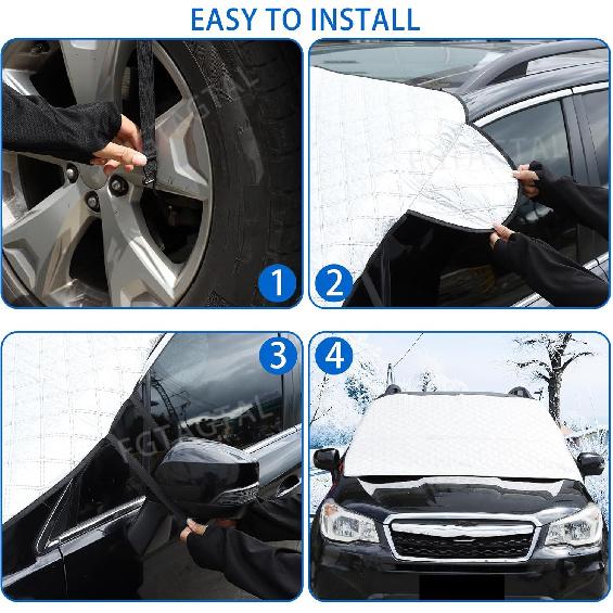 Windshield Snow Cover Fit for Subaru Forester 2013-2018, Front Windshield Cover for Ice and Snow, Auto Extra Thick Windshield Ice Cover Protects