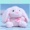 Adorable Plush Rabbit Keychain Cute Heart Shaped Hanging Doll Soft Toy For Bags
