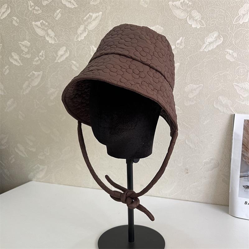 Autumn and Winter New Fashionable Washbasin Hat Front Long Rear Short Strap Versatile Warm Fisherman Hat