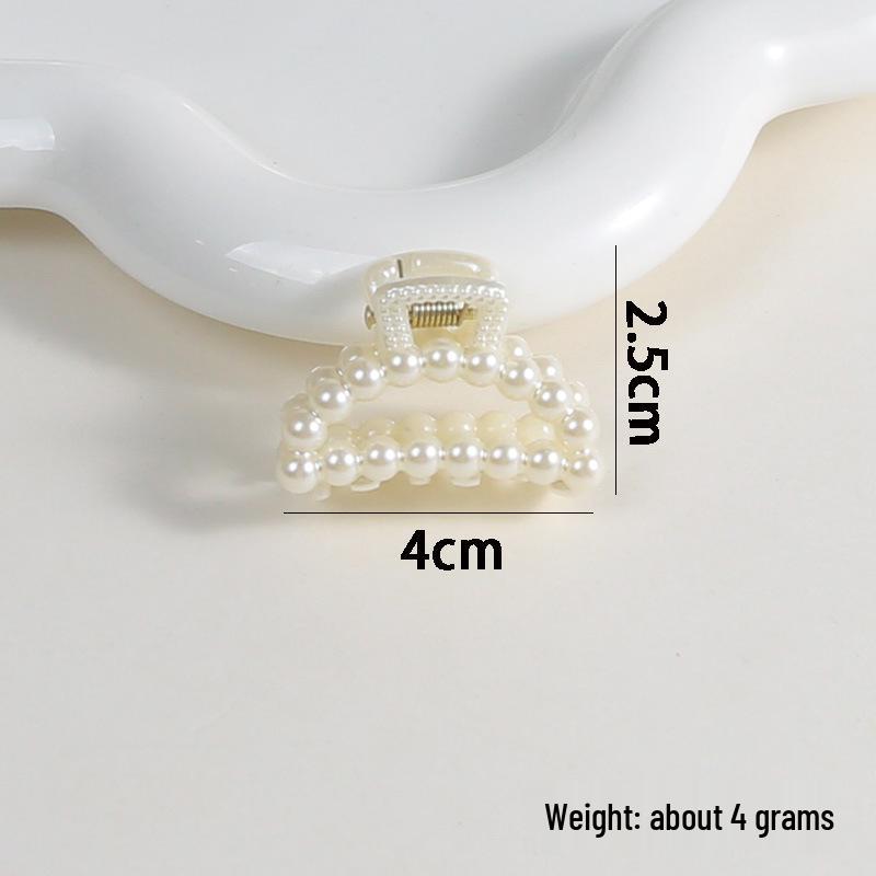 Korean Pearl Claw Hair Clip - Elegant Retro French Style