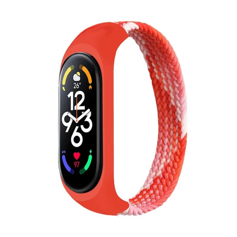 Bracelet for Xiaomi Mi band 6 7 Strap Nylon Braided solo loop pulseira bracelet Miband5 Wristband belt Mi band 5 4 3 6 correa