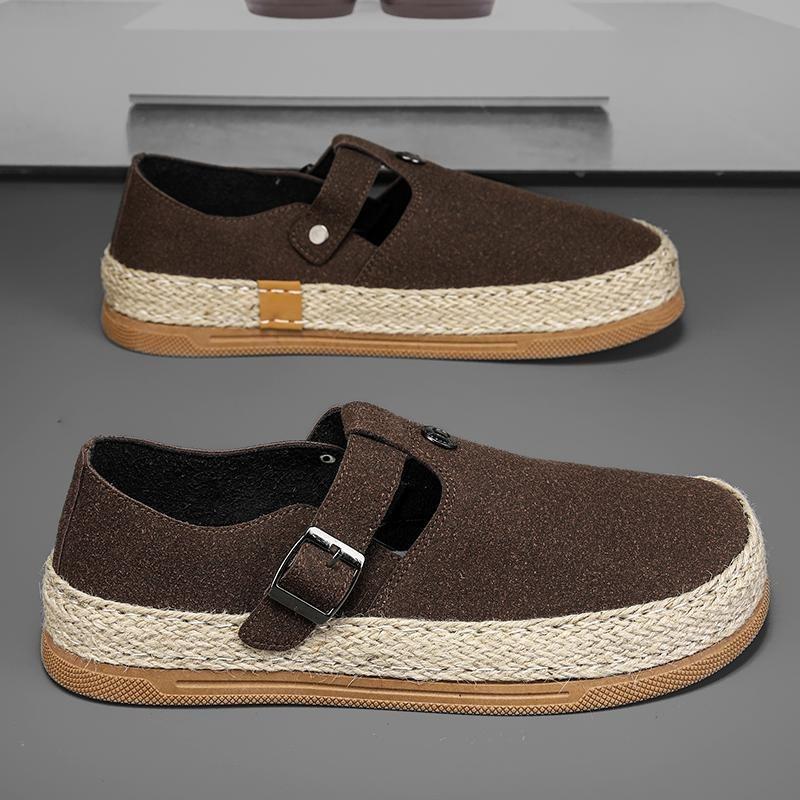 

Дышащая повседневная обувь для мужчин, модная обувь для ходьбы с толстой подошвой, кроссовки с пряжкой на ремне, мужская модель 2024 года, удобная обувь на плоской подошве 44 коричневый