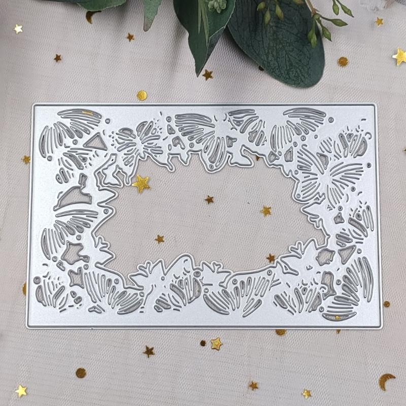 Ramka z zaproszeniem wykrojniki do metalu DIY Craft szablon do wytłaczania ze stali węglowej szablony metalowe Scrapbooking na wykrojnik na karty