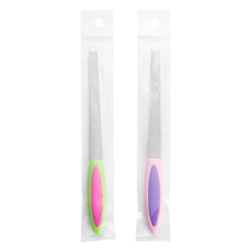 Double Sided Nail Art Buffers Stainless Steel Nail File Manicure Tools Manicure Files for Salon and Homes Easy to Use