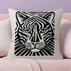 Abstract Line Black And White Zebra Cushion Cover Car Throw Pillow Case For Sofa Car Christmas Gift