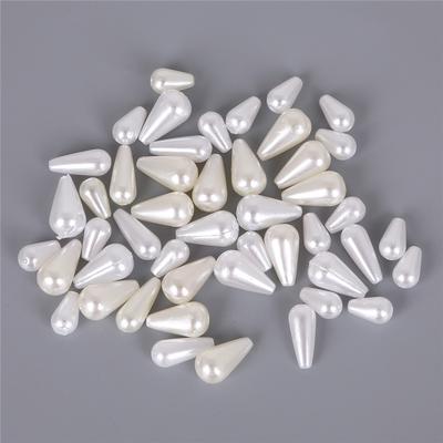 White Ivory Drop-shaped Imitation ABS Pearl Bead for Jewelry Making