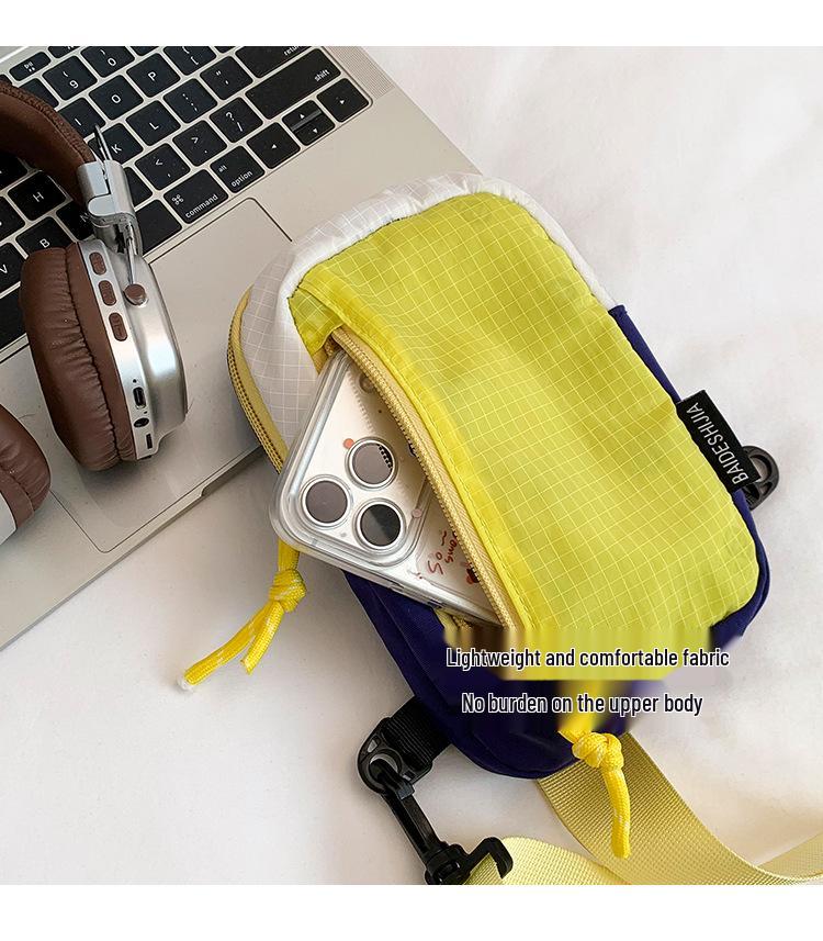 Dopamine Outdoor Waterproof Color Block Chest Bag for Men & Women – Sports Casual Crossbody Shoulder Phone Bag