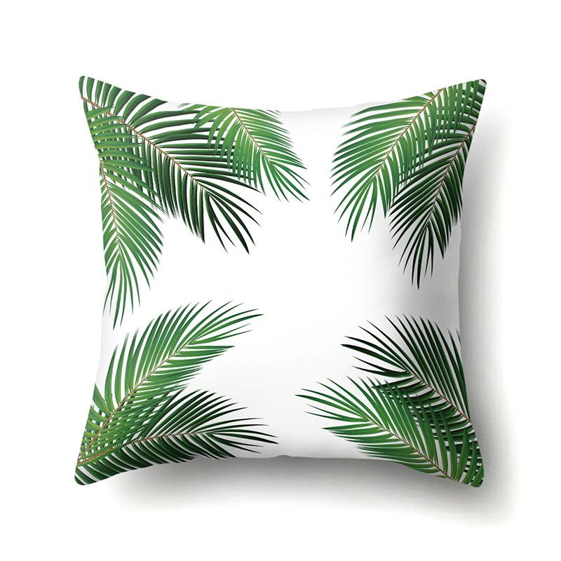 Polyester Pillowcase Plant Fresh Car Decoration Home Printed Pillowcase Sofa Cushion Cover