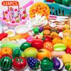 Cutting Play Food Toy for Kids Kitchen Toys Pretend Play Fruit Vegetable Pizza Cake Accessories Early Educational for Girl's Toy