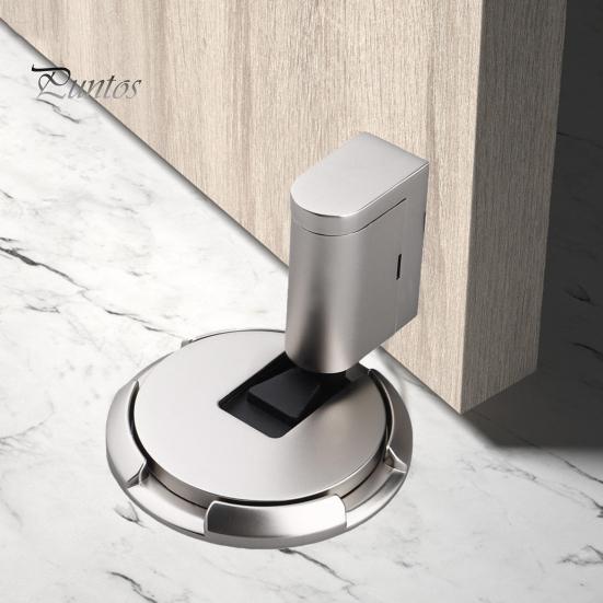 Magnetischer Türstopper, kein Bohren, geräuschloser Bodentürstopper mit Schrauben, selbstklebend, verstellbarer mechanischer magnetischer Türstopper für die Sicherheit zu Hause