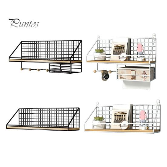 Wall-Mounted Floating Shelves Storage Rack Rustproof Strong Load-Bearing Easy To Install Bookshelf Metal Bracket