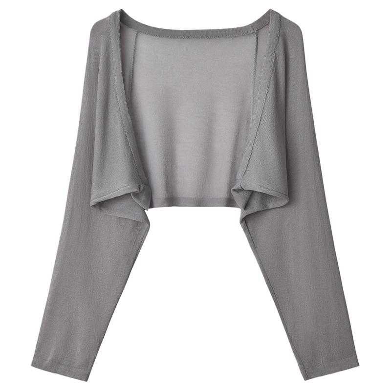 Women Knitted Long Sleeves Cardigan Tops High Waist Sun Protection Shawl