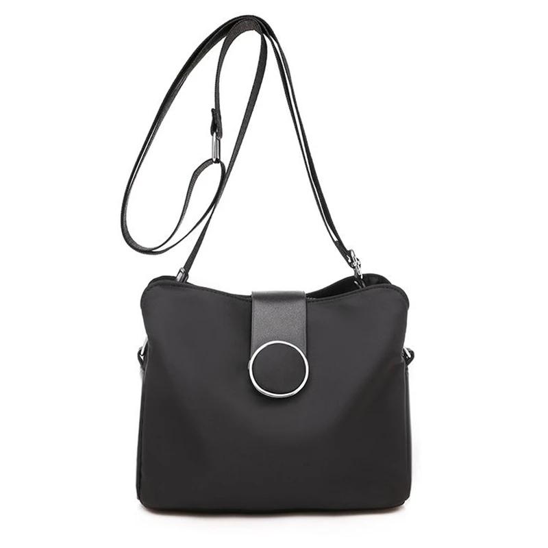 Vintage Nylon Vanntett Skulderveske Dame Wild Crossbody Bag Enkel Messenger Bag Daglig kvinnelig håndveske Reise Lady Purse Bolso