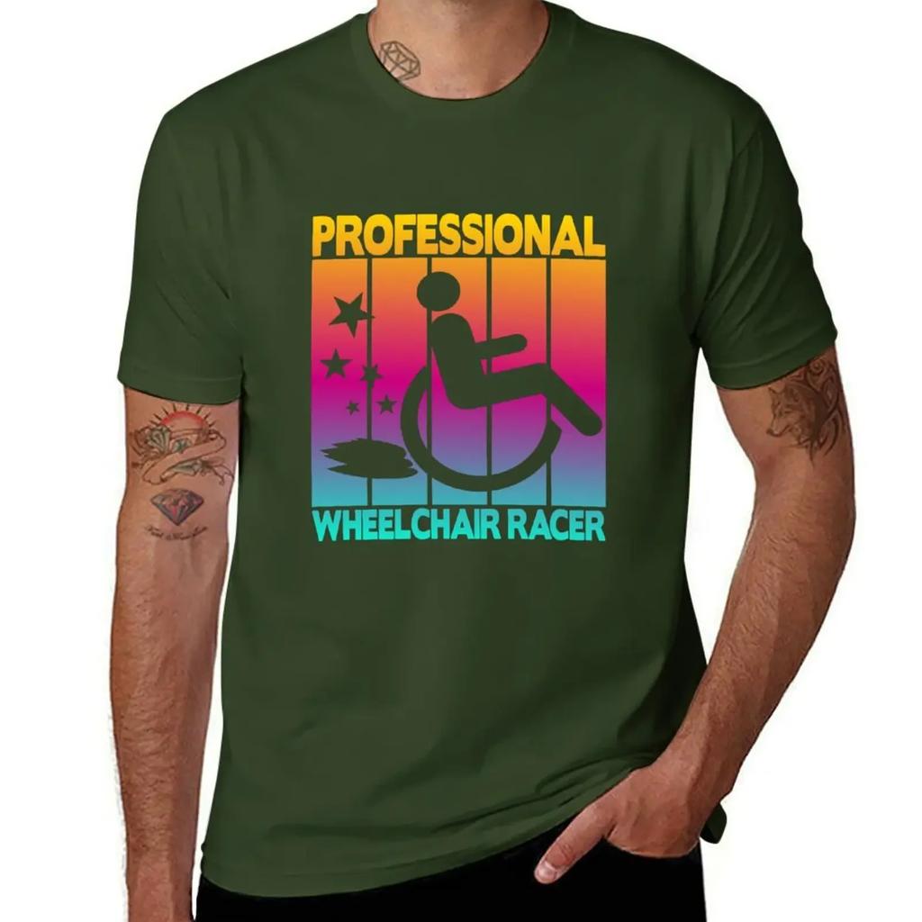 Professional wheelchair racers T-Shirt funnys shirts graphic tees summer clothes big and tall t shirts for