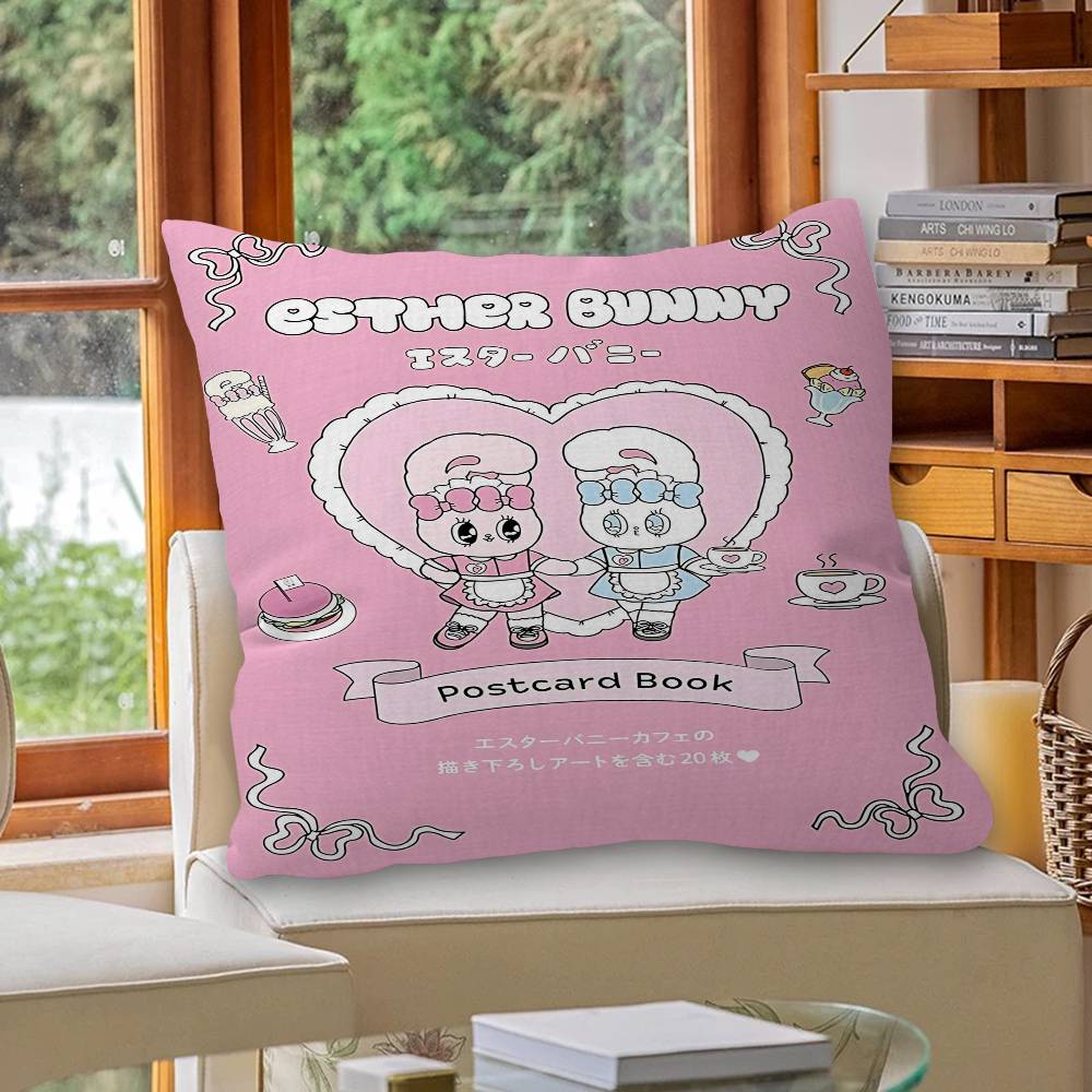 Cute E-Esther B-Bunny pillow cover sofa cushion cover home room decoration children gift