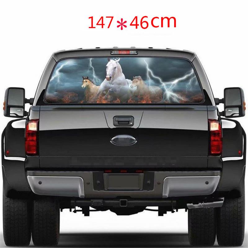 

Белая Скачущая Лошадь Наклейка На Заднее Стекло Грузовика, Внедорожника, Джипа