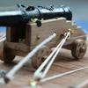 Kits de construcción de modelos Hobby, kit de modelo de madera de cañón de cubierta francesa, escala 1/24, escena de decoración de modelo de barco