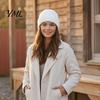 Adult Unisex Cap Knitted Winter Hat, Thick Thermal Skull Cap, Cozy Windproof Soft Polyester Hat Warm Knit for Men Women Outdoor Hiking Jogging