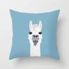 Cute Cartoon Alpaca Cushion Cover Creative Alpaca Printed Decorative Pillow Cover Alpaca Pillow Cover Sofa