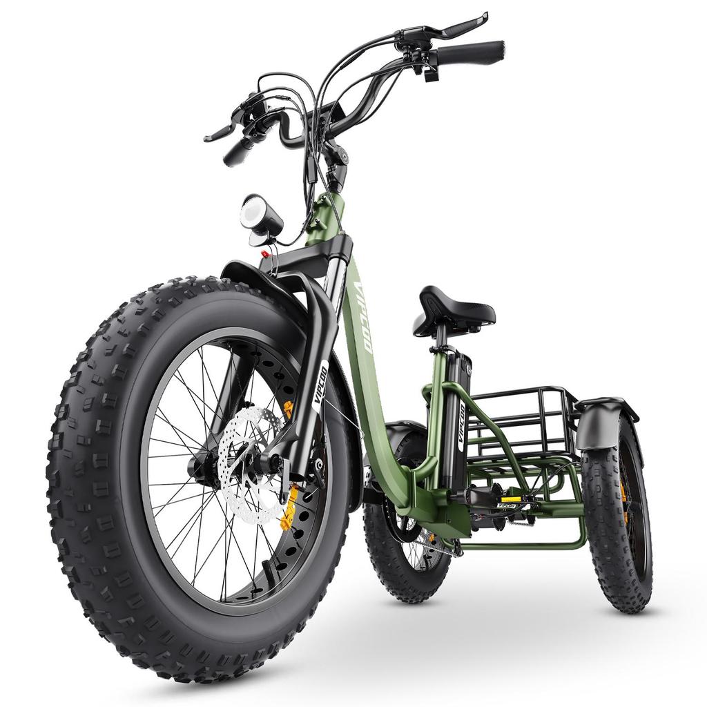 VIPCOO VC-ET1 Thricycle Cargo E-bike 20 INCH Fat Tires 48V20AH Battery 48V20AH Battery 750W Motor Outdoor Riding  Electric Bicycle With Rear Frame