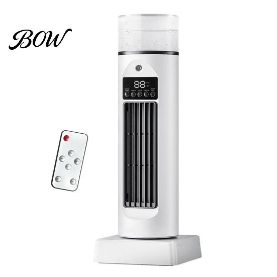 Bedroom Tower Fan Portable with Remote Control, 6 Speed 7 Color LED Night USB Powered Cooling Light, Quiet Air Cooler, Misting for Home Office