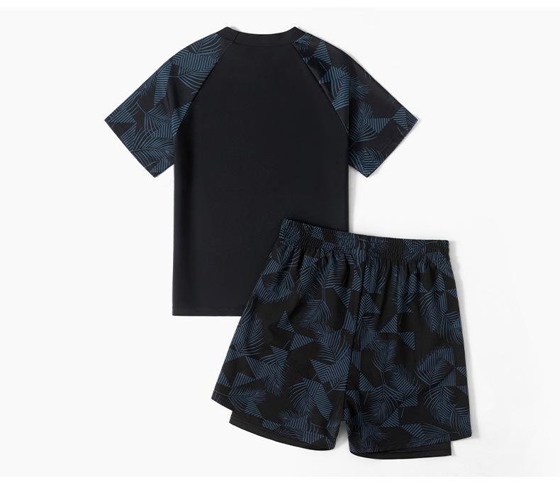 2024 Boys' Plus-size Kids' Swimsuit Set: Split Hot Spring Trunks for Teens