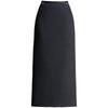 Women's High-Waisted Tweed Midi Skirt - Winter 2025 Slim Fit with Back Slit