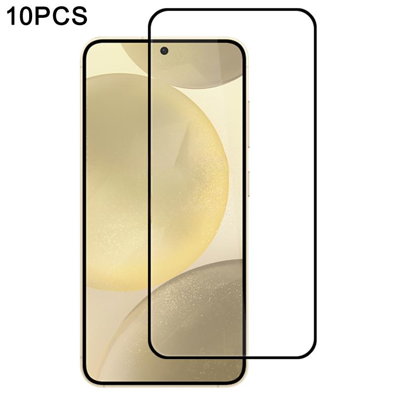 

10Pcs For Samsung Galaxy S24 FE Screen Protector Silk Printing Edge Full Coverage Type A