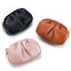 Yocipa Genuine Leather Double Zipper Coin Case, Women's Mini Wallet, Multifunctional Storage Pouch, Small Leather Compact Accessory Pouch,
