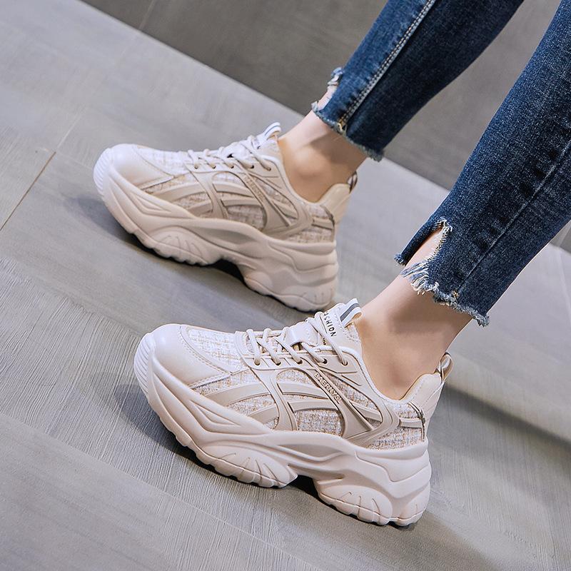 

Черные кроссовки-папы женские суперхит интернет-знаменитости 2025 весна-осень новая студенческая универсальная толстая подошва маленькие кроссовки инс 40