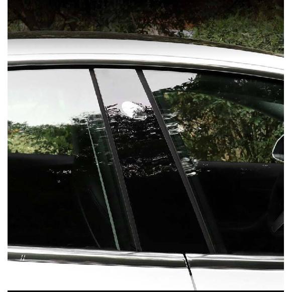 Fit For Tesla Model 3 2017-2022 Matte Black Car Window Bc Pillar Cover Trim 2pcs