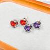 Gessen Elegante Geometrische Ohrstecker mit Zirkonia-Zargenfassung