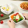 Multi-layered Microwave Oven Steamer Box Plastic with Lid Vegetable Lunch Box Heat-Resistant Kitchen Steamer