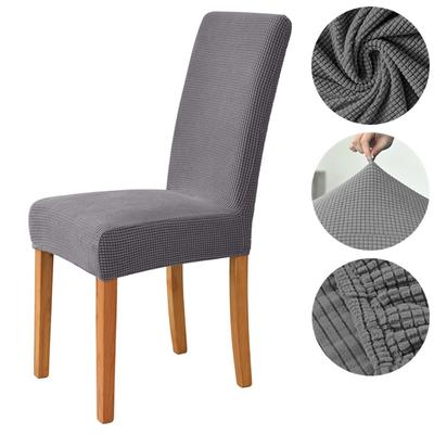 Elastic Universal Dining Chair Cover Stretch Chair Seat Slipcovers Polar Fleece Spandex Covers for Kitchen Home Hotel Banquet