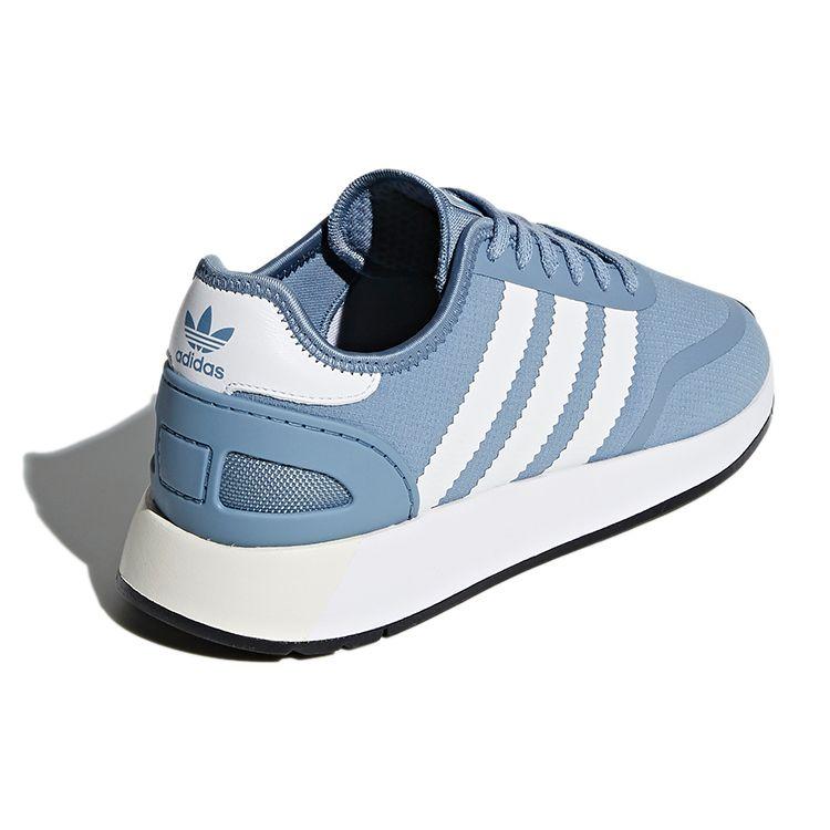 adidas N-5923 Ham Gri Bayan Spor Ayakkabı Mavi Ayakkabı-Beyaz Core-Siyah B37983
