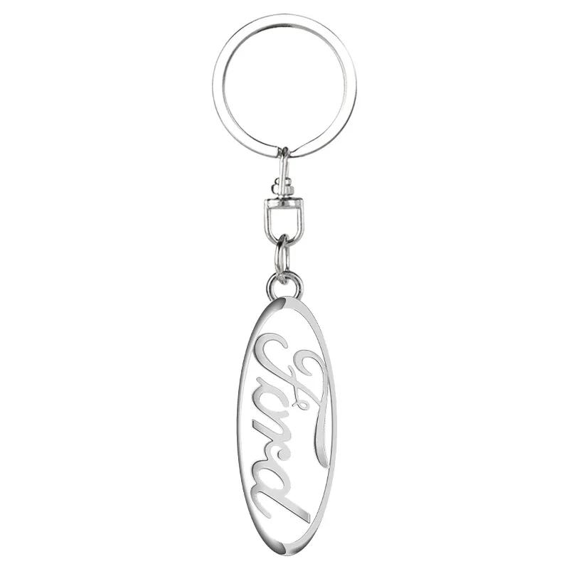 Car Sticker 1Pcs Car Key Chains Keyring Pendant Metal Keychain Holder Auto Goods For Ford Fiesta Focus 2 Mk3 Mondeo Mk4 Mustang