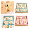Wooden Sudoku Board Game Desktop Train Logical Thinking Ability Lightweight Brain Teaser