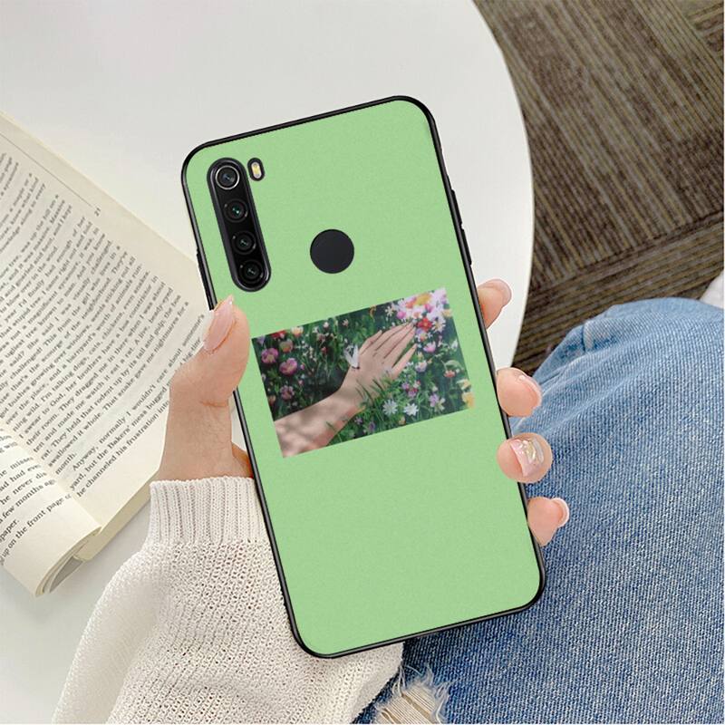green aesthetic Phone Case CaseFor Redmi note 8Pro 8T 6Pro 6A 9 Silicone Fundas for Redmi 8 7 7A note 5 5A note 7 Capa