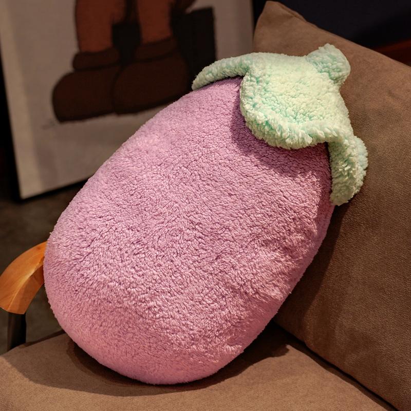 

Fruit Shaped Plush Stuffed Playthings Gentle Peach Cactus Creative Pillow Eggplant Seat Sofa Chair Cushion designed for Present Home Decor баклажани кольору